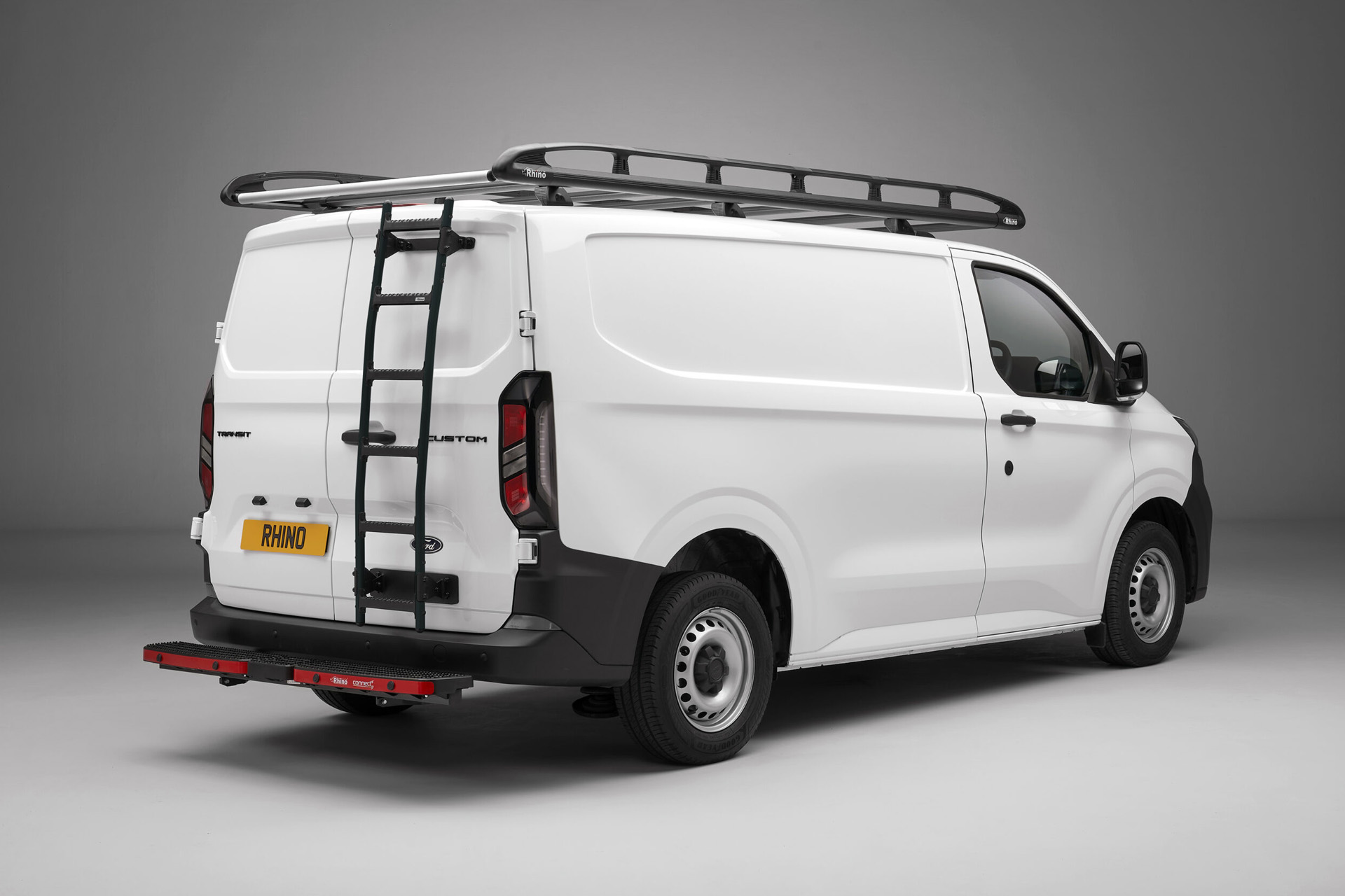 Stige bakdør. Sort. Ford Transit 2014+