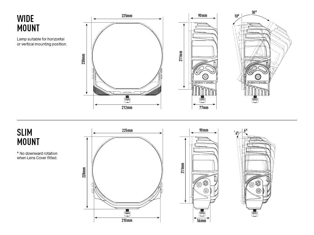 Lyspakke Lazer Sentinel 9" Elite 3 stk. på frontbøyle. VW Amarok 2023+ - Bilde 5