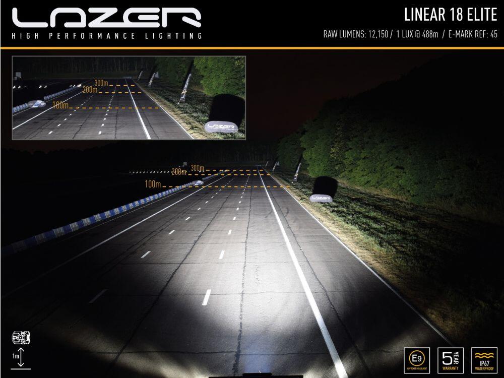 Lyspakke Lazer Linear 18 LED Elite og skiltbrakett. Ford Transit Courier 2024+ - Bilde 3