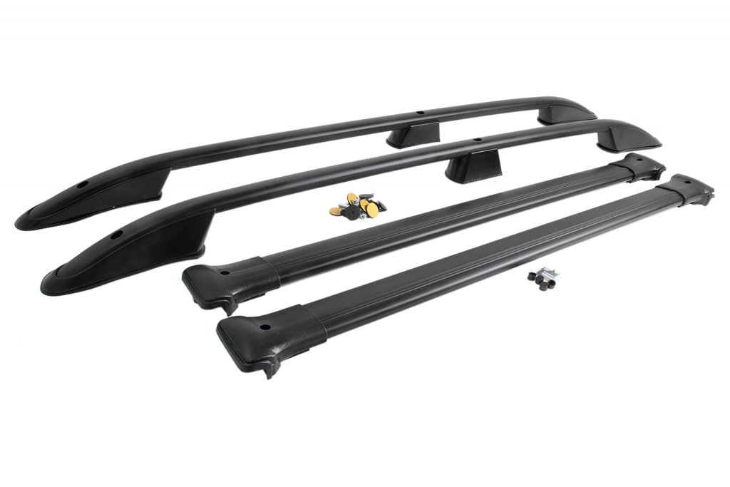Takrails og tverrbøyler Komplett kit Sortmatt. VW Caddy Cargo Maxi 2021+